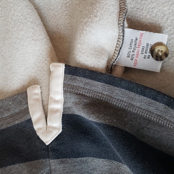 Mini Boden Boys Gray Stripe Henley Pullover Sweatshirt, 11-12Y - Picture 10 of 11